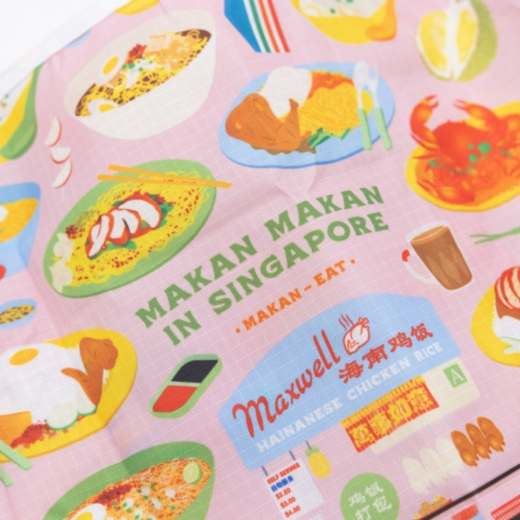 Let's Makan in Singapore (Pink) Shopper Bag