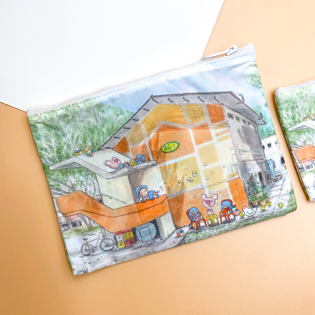 Ah Guo '12 Views of Tanglin Halt' Zipper Pouch