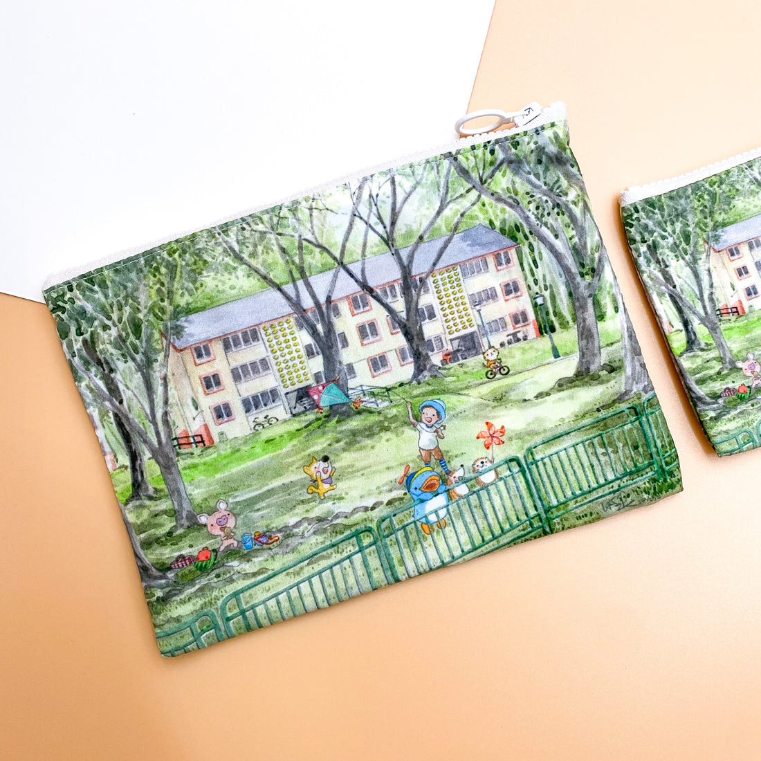 Ah Guo '12 Views of Tanglin Halt' Zipper Pouch